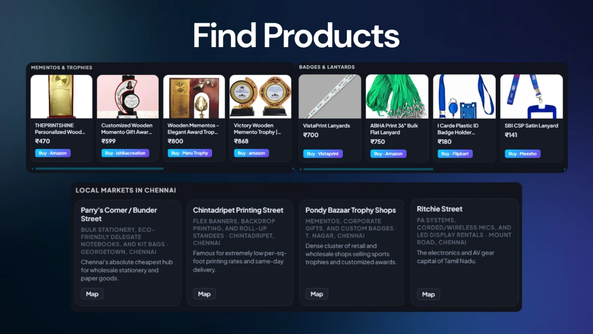 Gal Studio scope picker — selecting event outputs